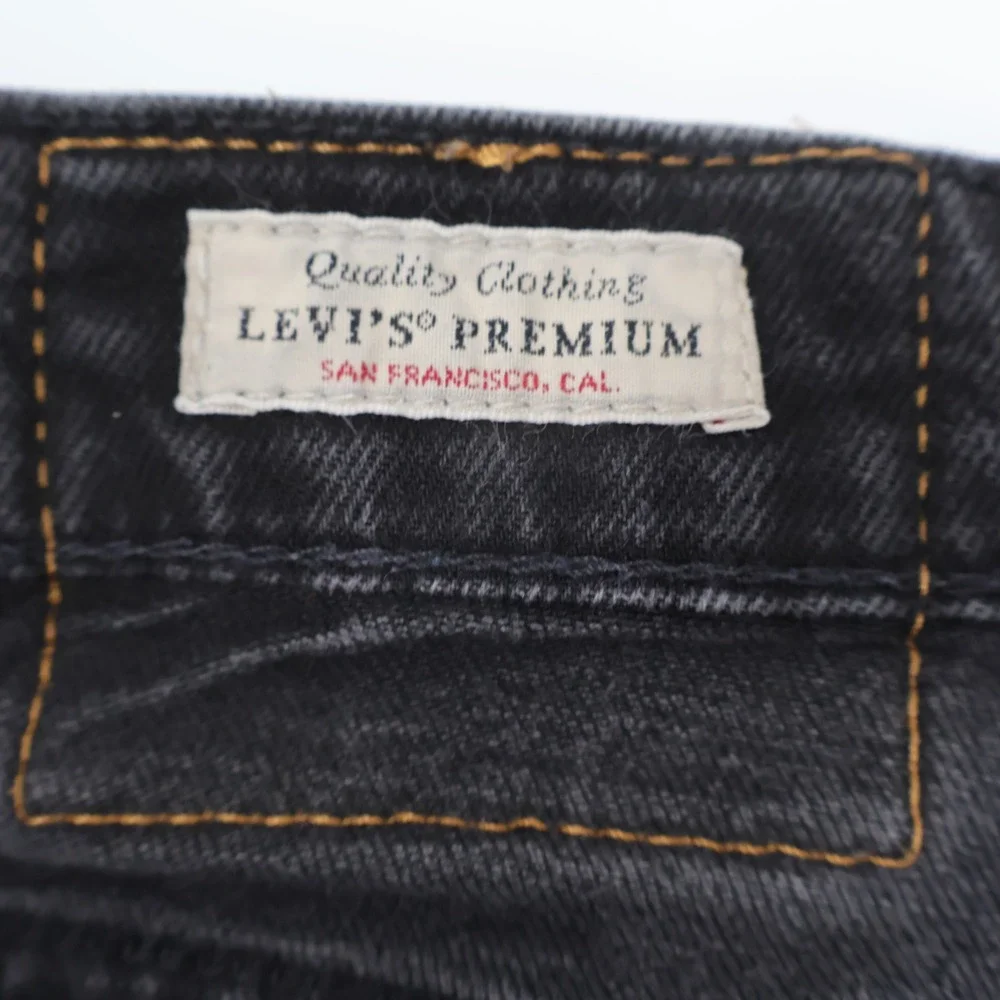 Levi's Premium Jeans Mens 34x34 Black Straight Leg Denim Big 